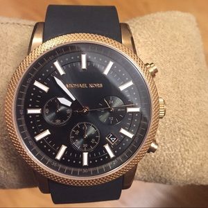 Men's rose gold Michael Kors watch